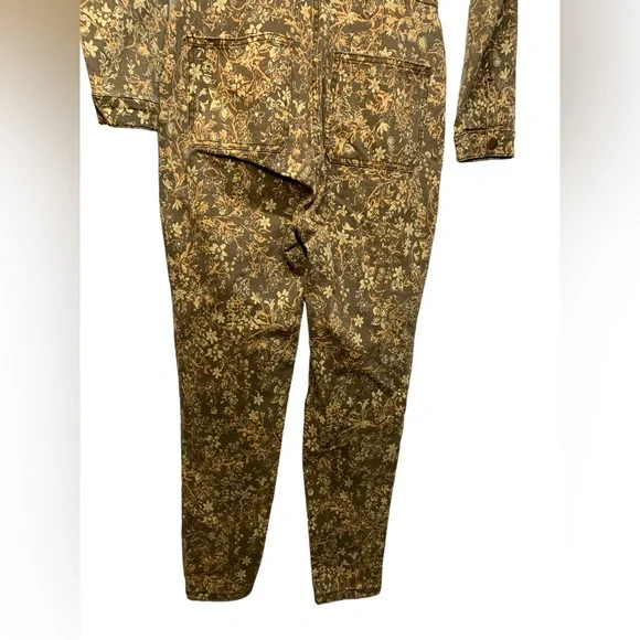 NWT Free People Lennox Printed Jumpsuit Cappuccino Combo Size Small